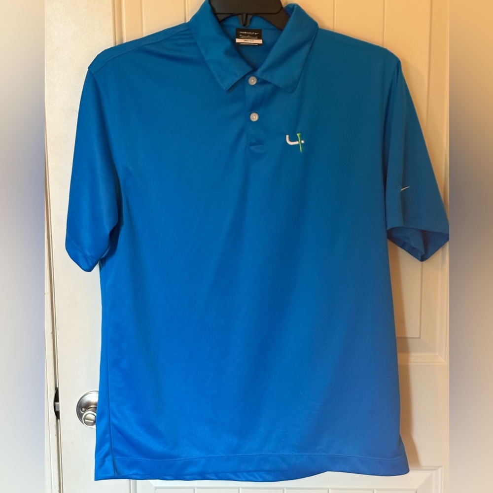 Nike Golf Blue Polo Shirt Classic Design Medium Short Sleeve